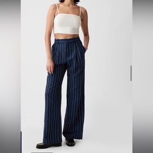 365 High Rise Linen-Cotton Trousers
